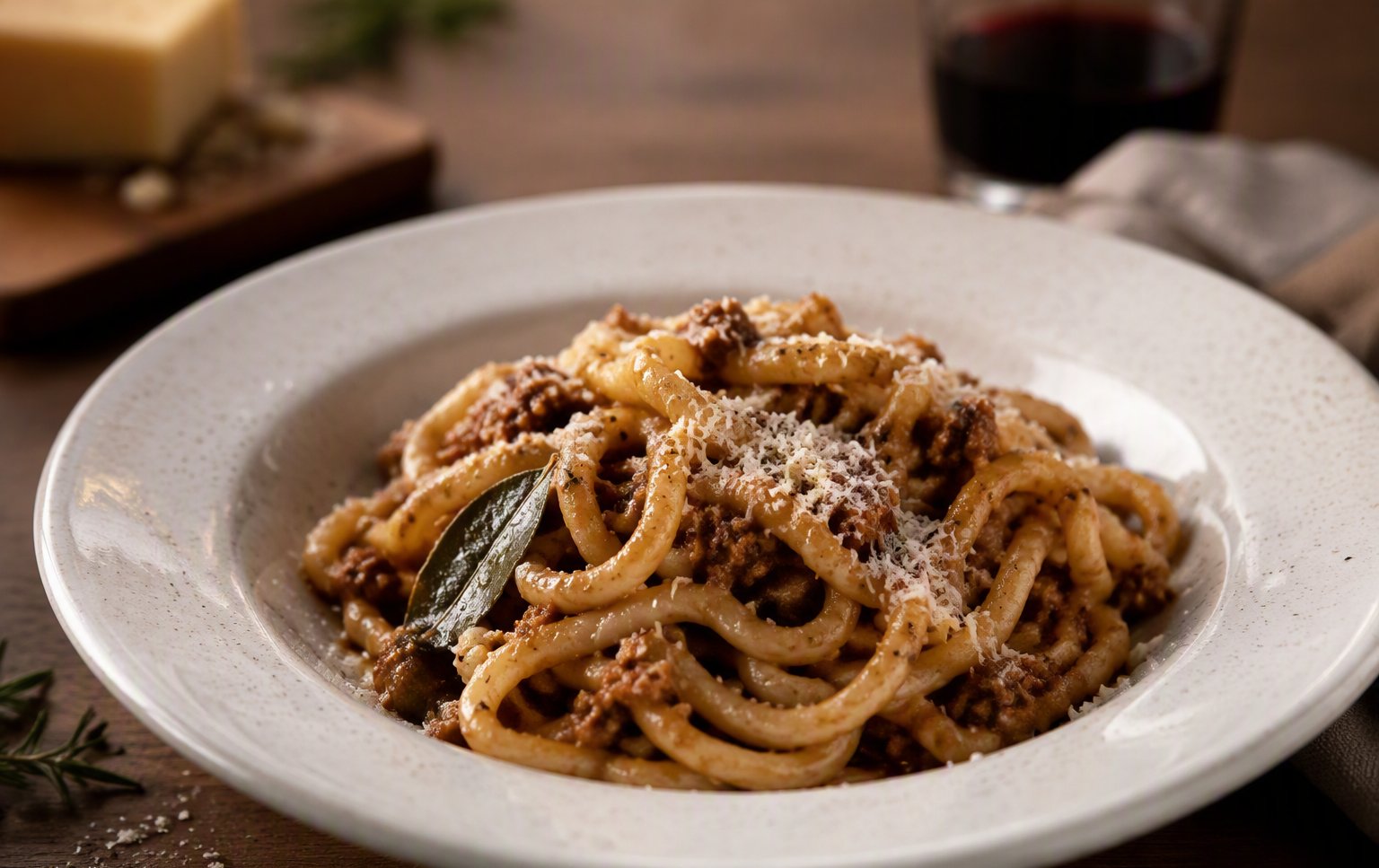 Umbrichelli al ragù di cinghiale